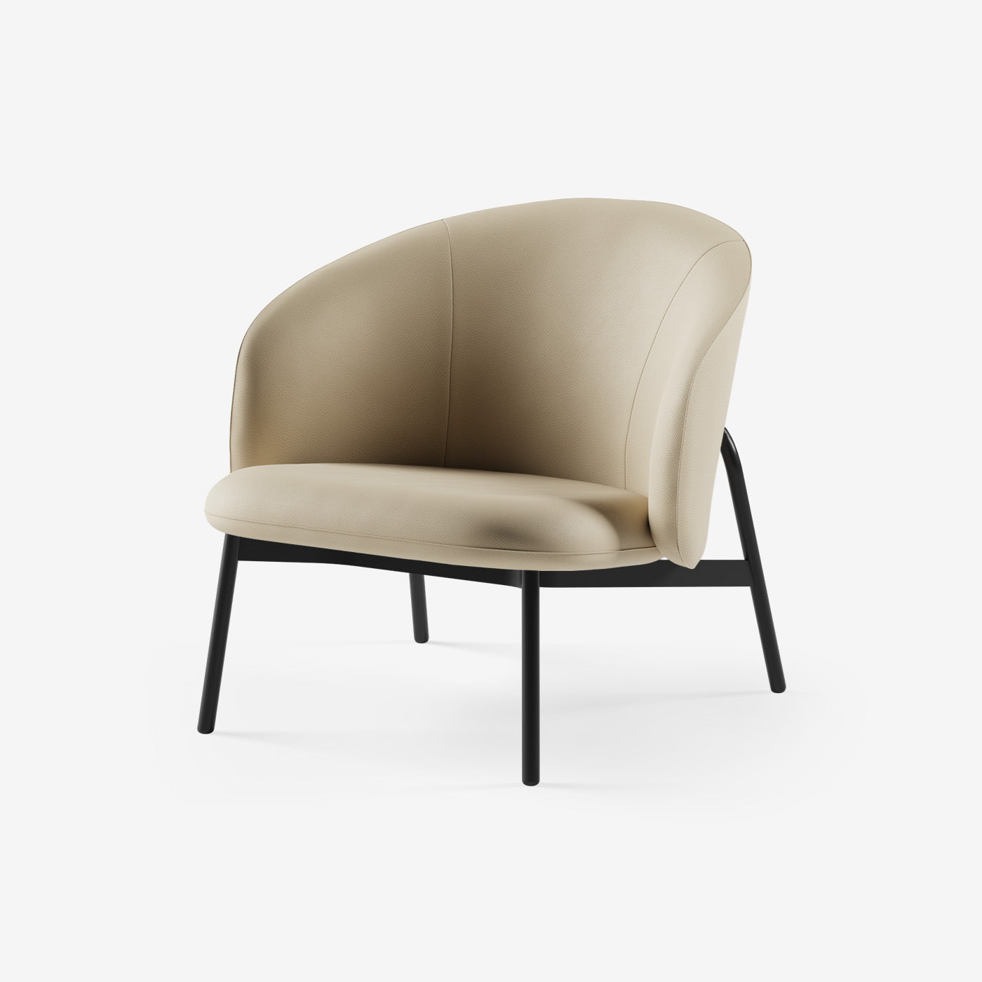 Maatje Loungesessel Leder Ivory