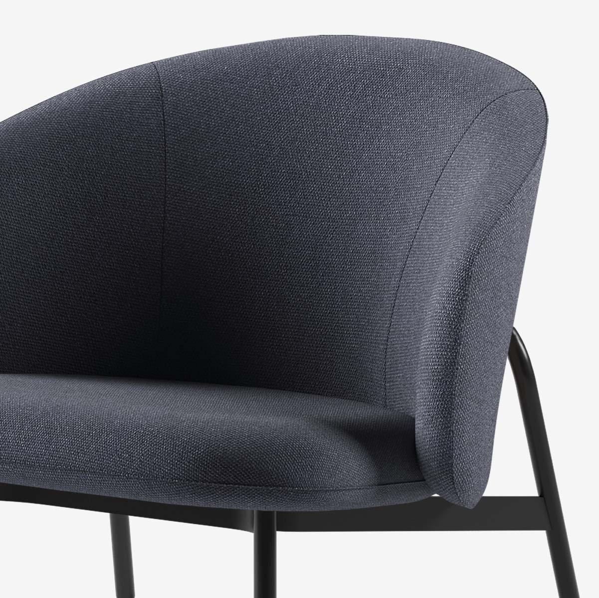 Maatje Loungesessel Schwarz Heritage Indigo Detail