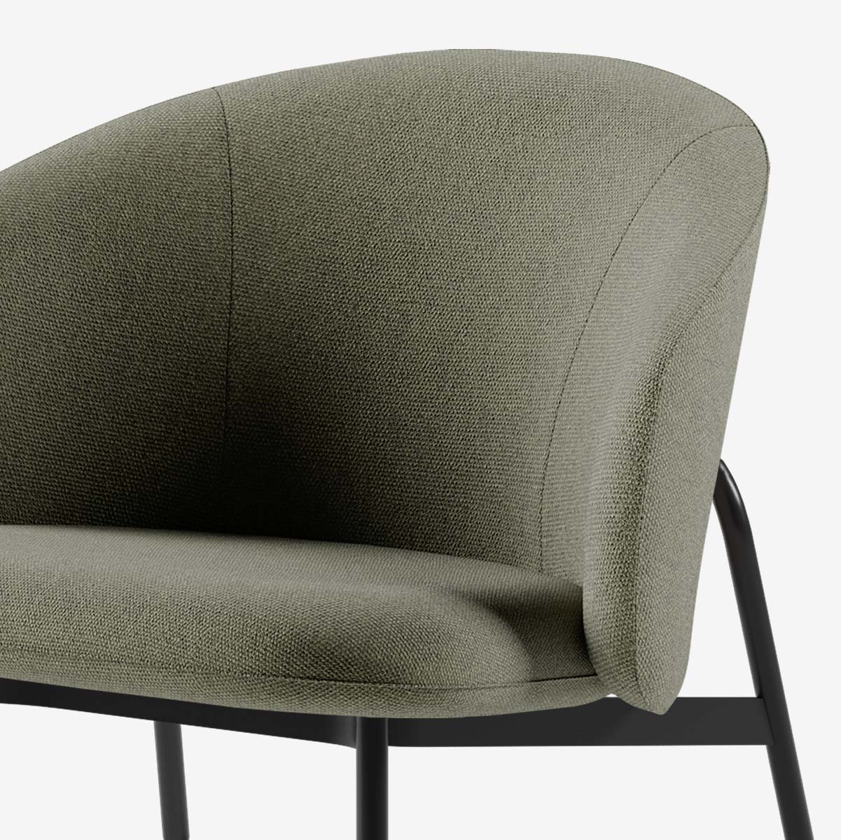 Maatje Loungesessel Schwarz Heritage Leaf Detail