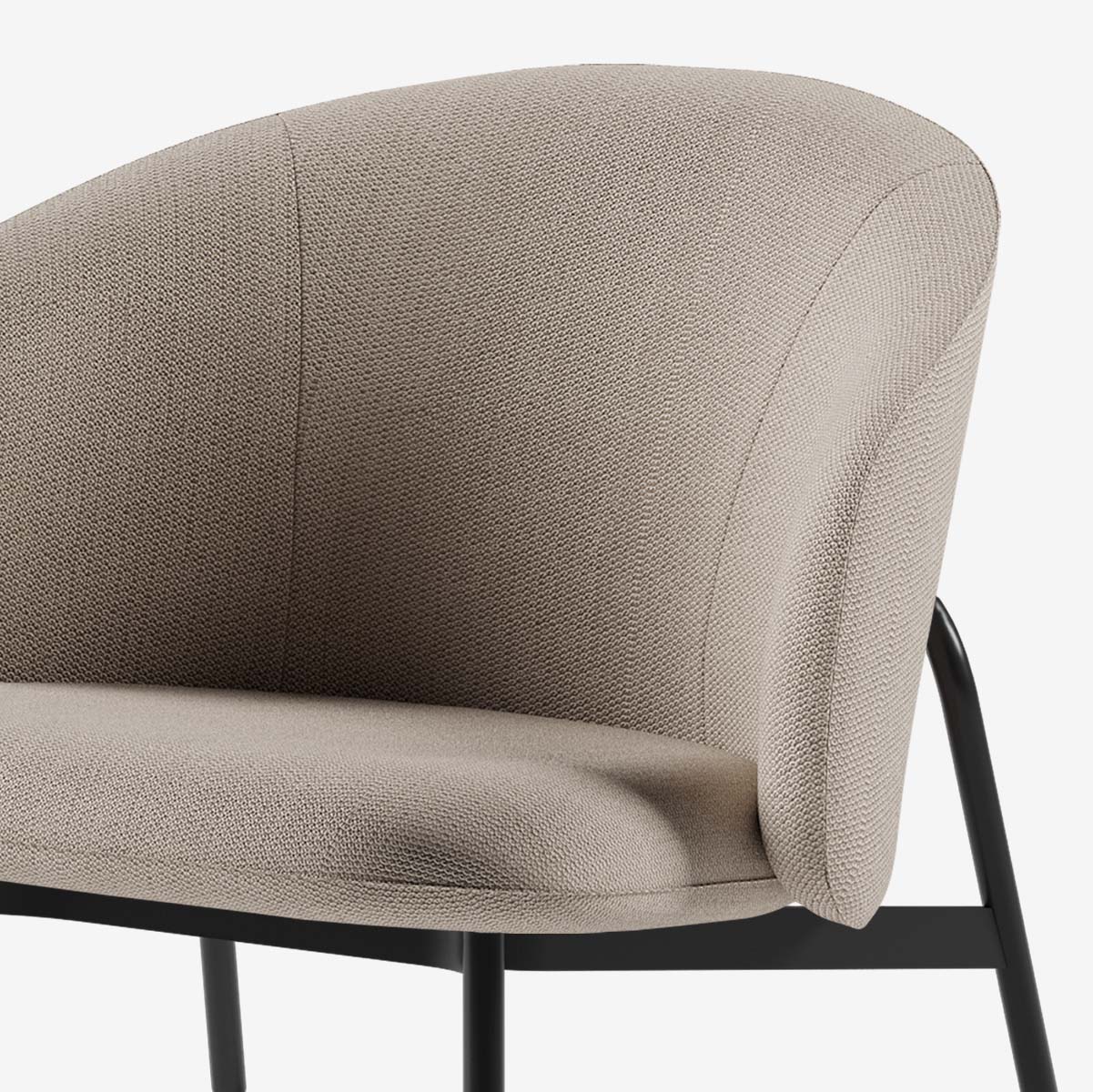 Maatje Loungesessel Schwarz Loop Chai Detail