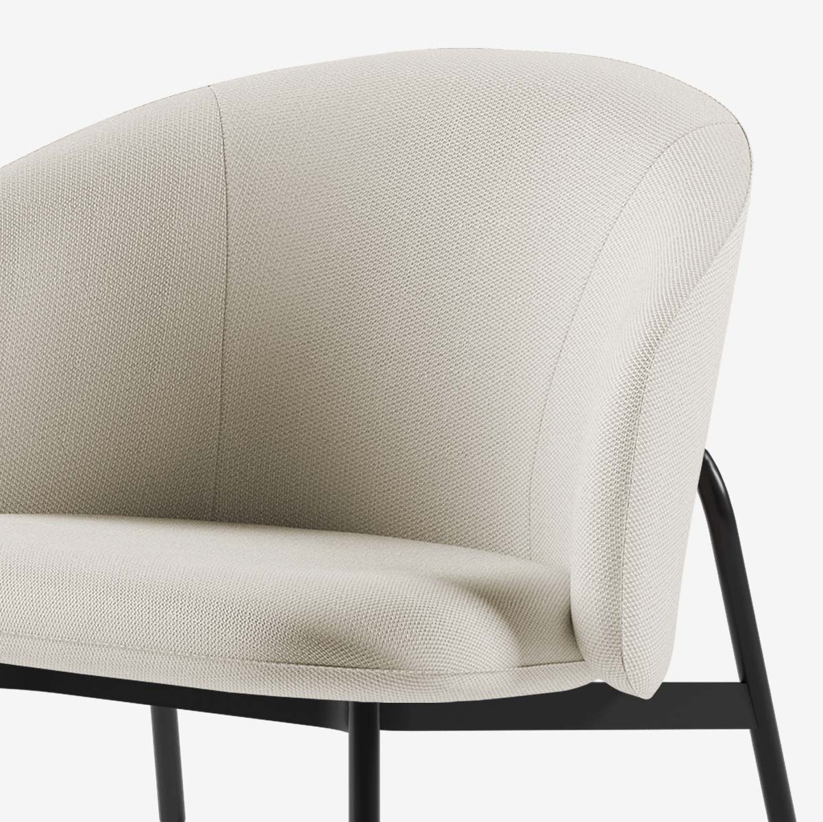 Maatje Loungesessel Schwarz Loop Marble Detail