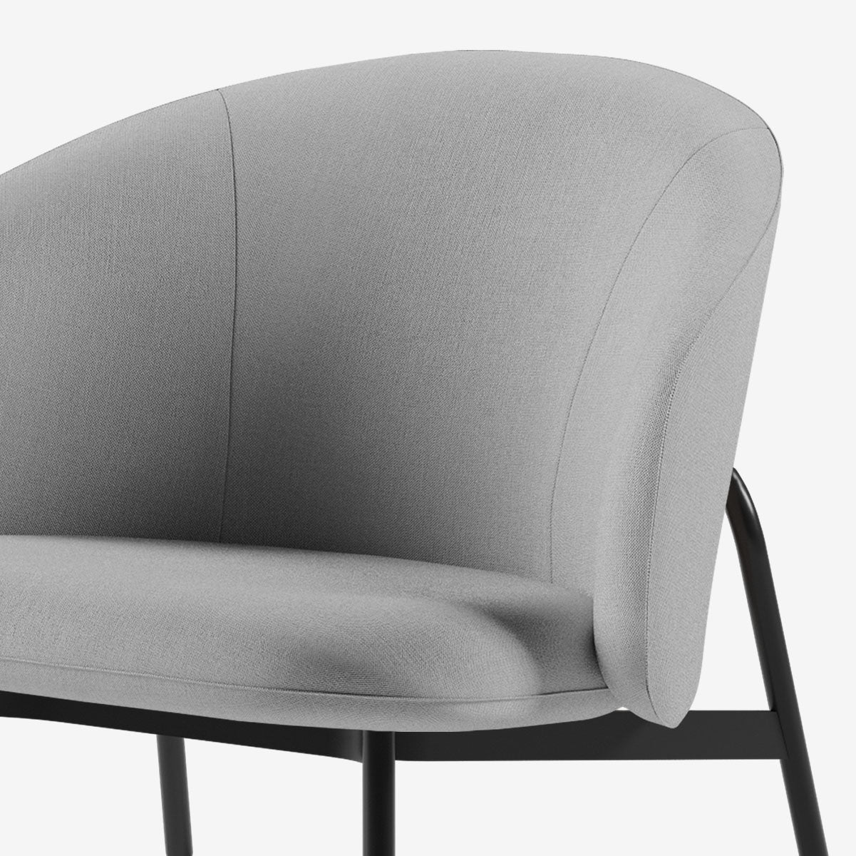 Maatje Loungesessel Schwarz Nantes Grey Chine Detail