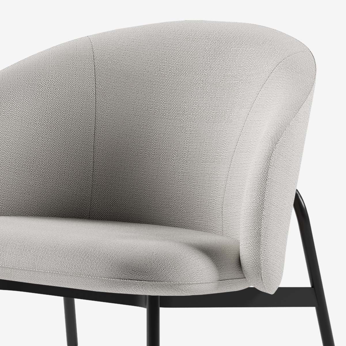 Maatje Loungesessel Schwarz Savant Grey Detail