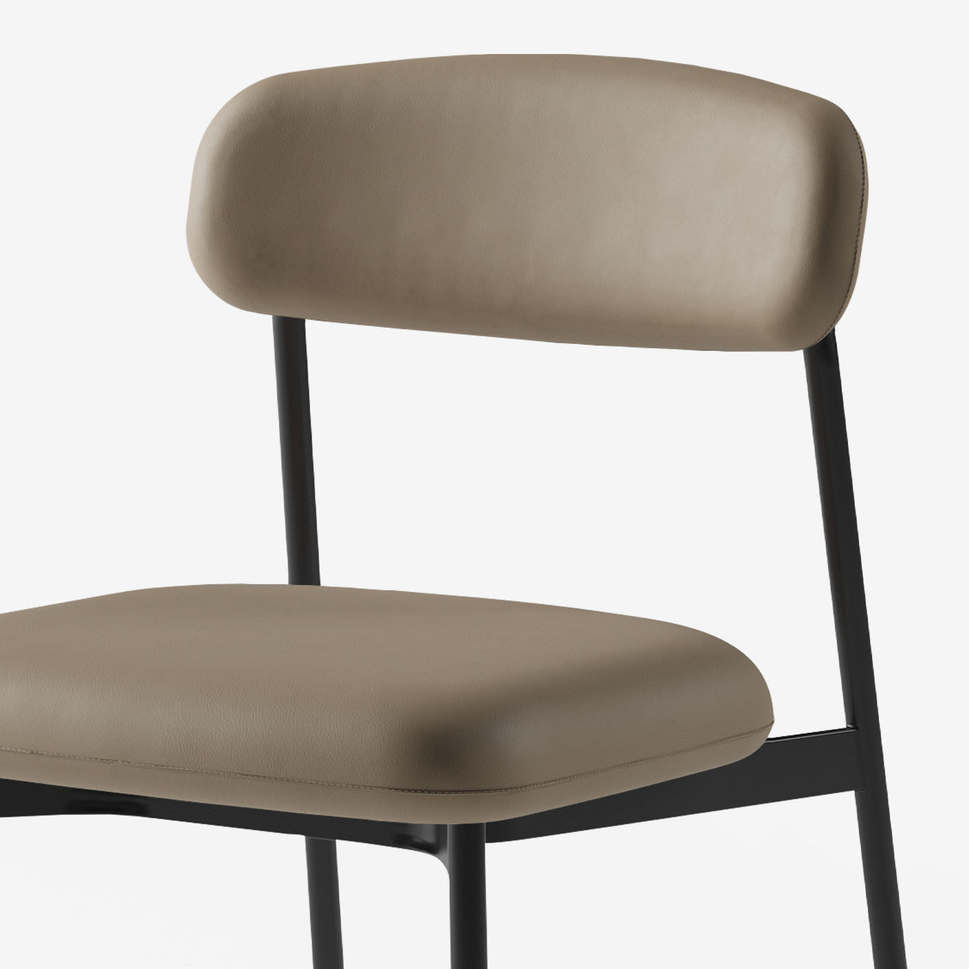 Maatje Stuhl Leder Truffle Detail