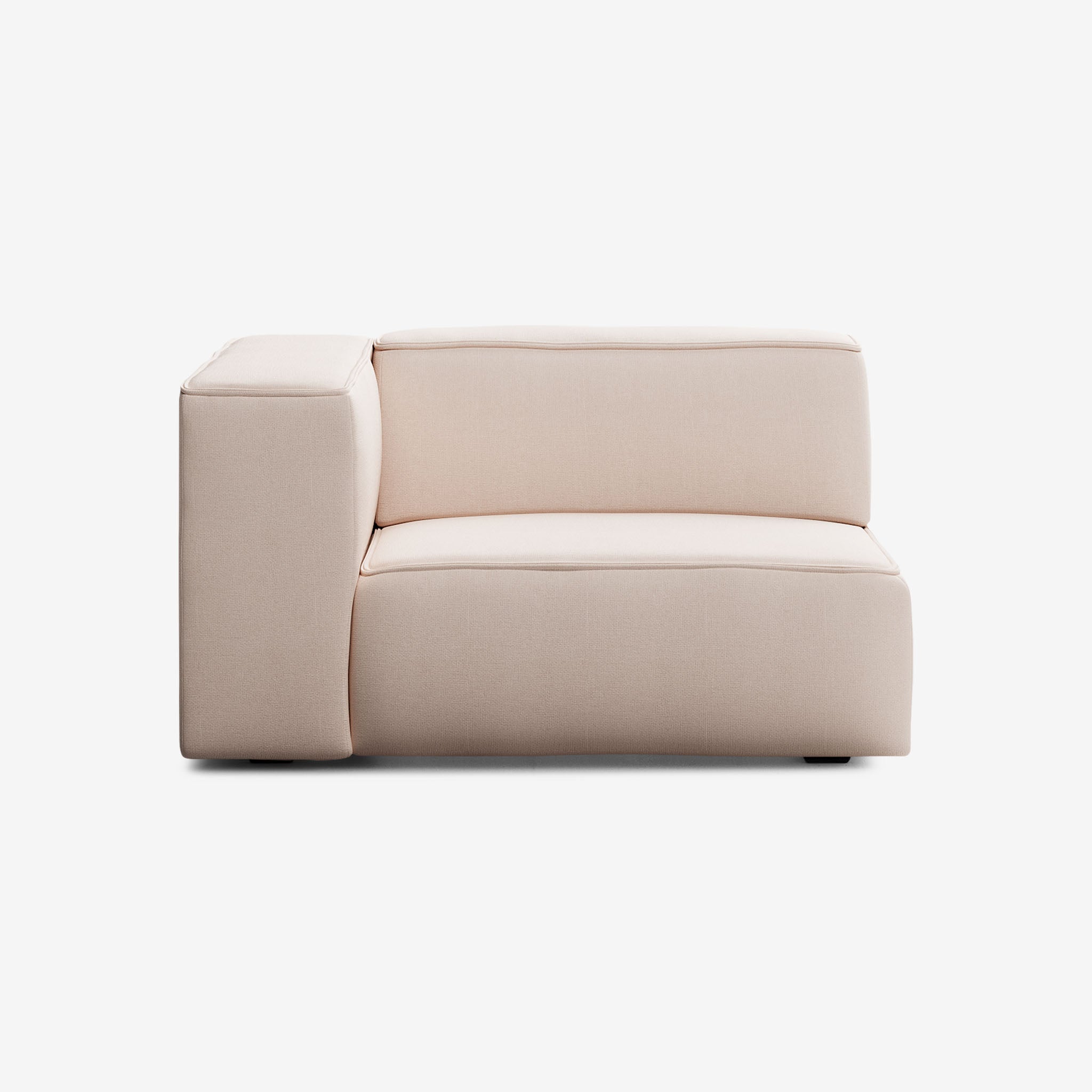 Meester Sofa 1,5 Sitzer Links Nantes Linen Chalk