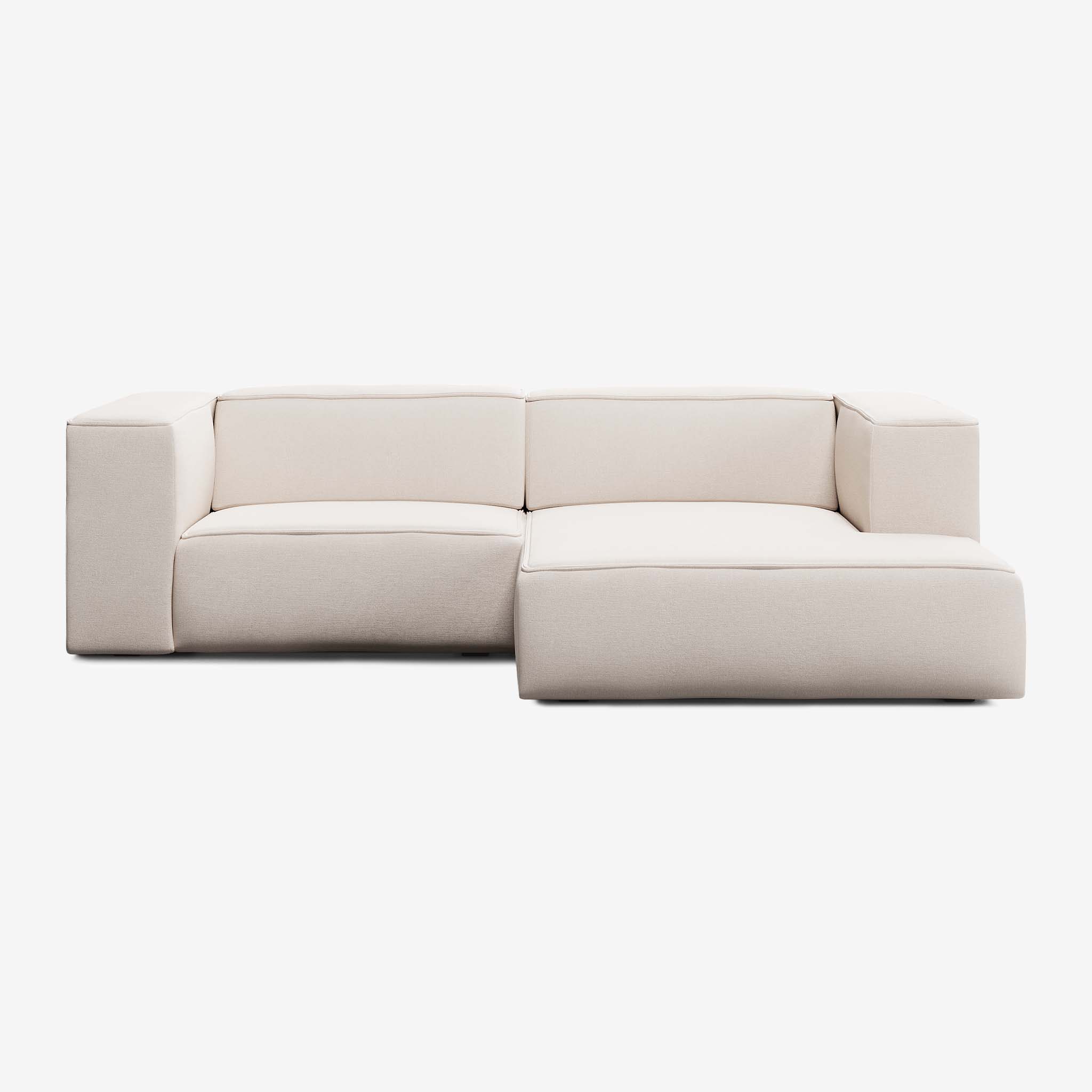 Meester Sofa 254x165 Nantes Linen Chalk Rechts