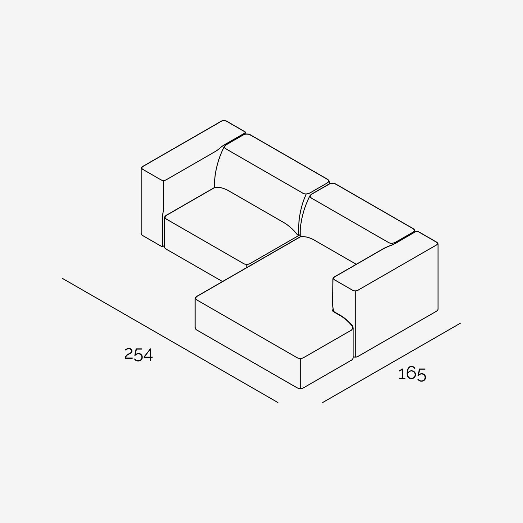 Meester Sofa 254x165 cm