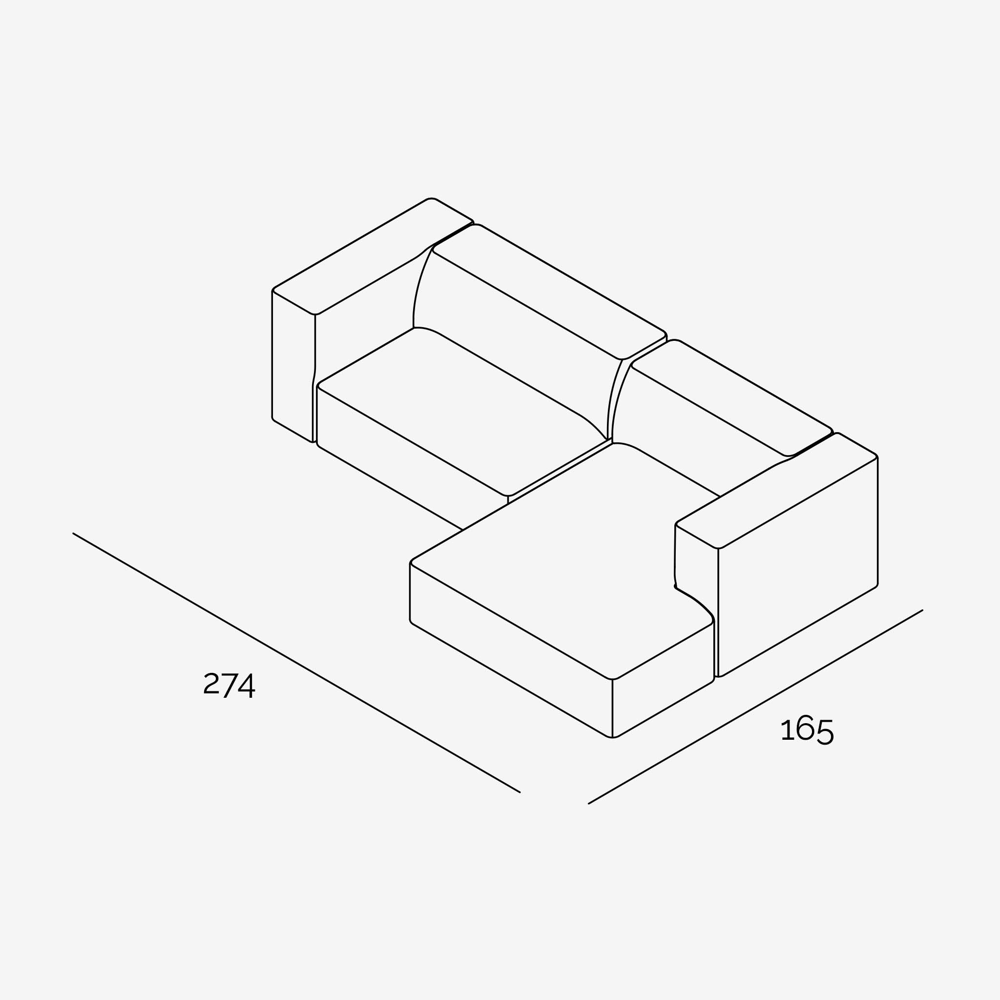 Meester Sofa 274x165 cm