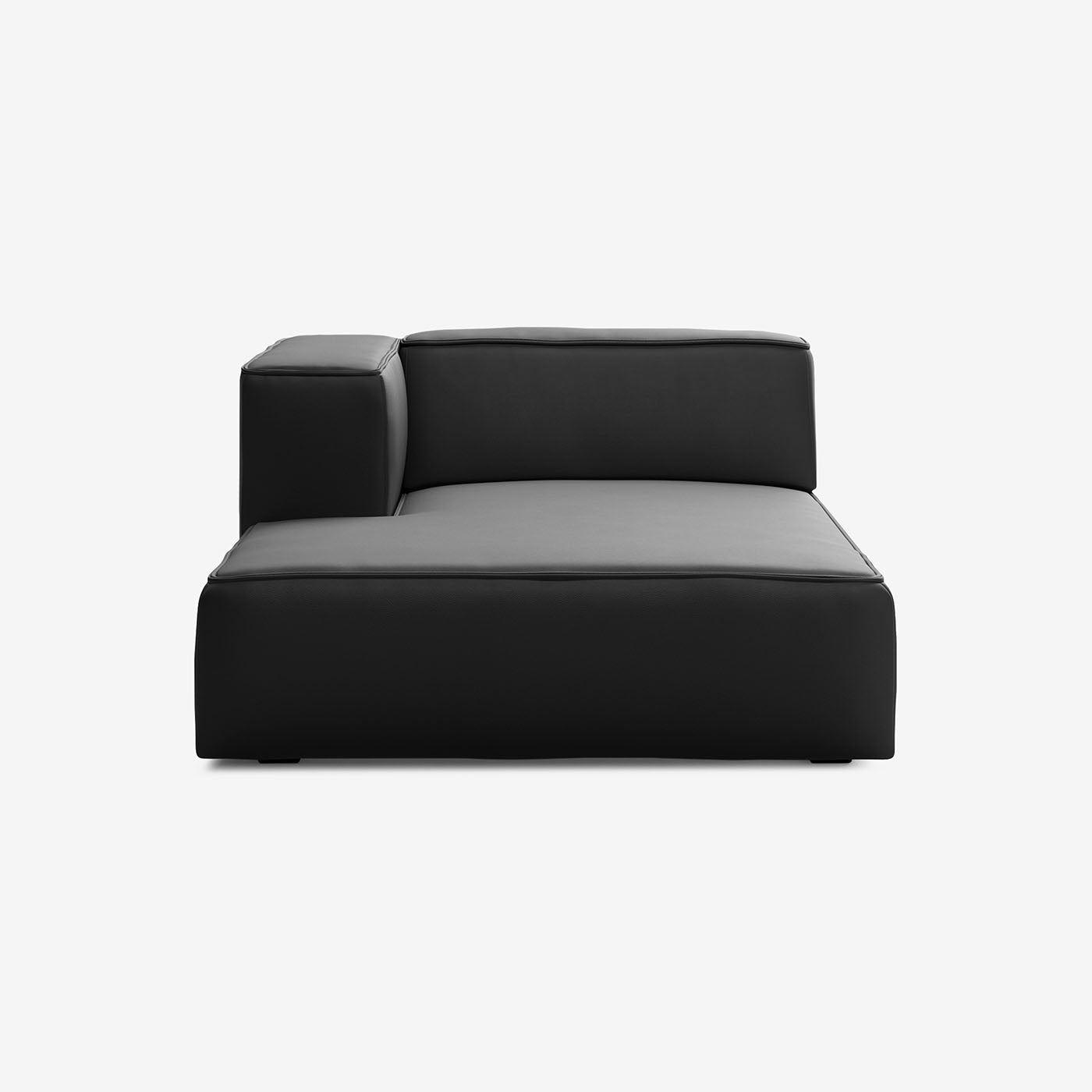 Meester Sofa Divan Groß Links Leder Black