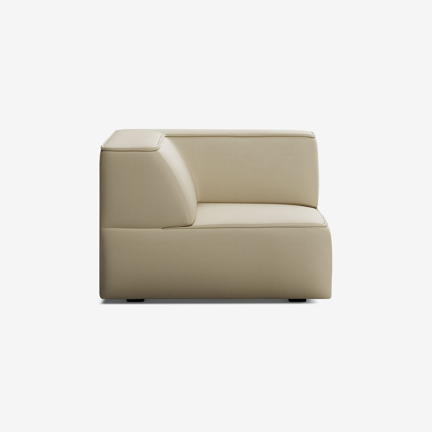 Meester Sofa Ecke Leder Ivory