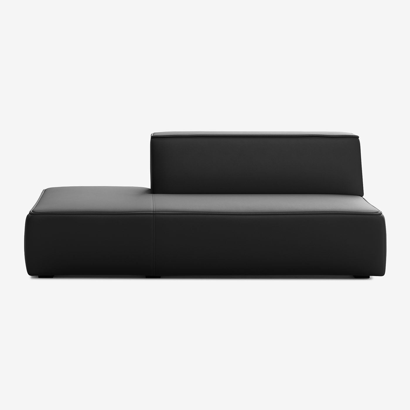 Meester Sofa Lounge Groß Links Leder Black