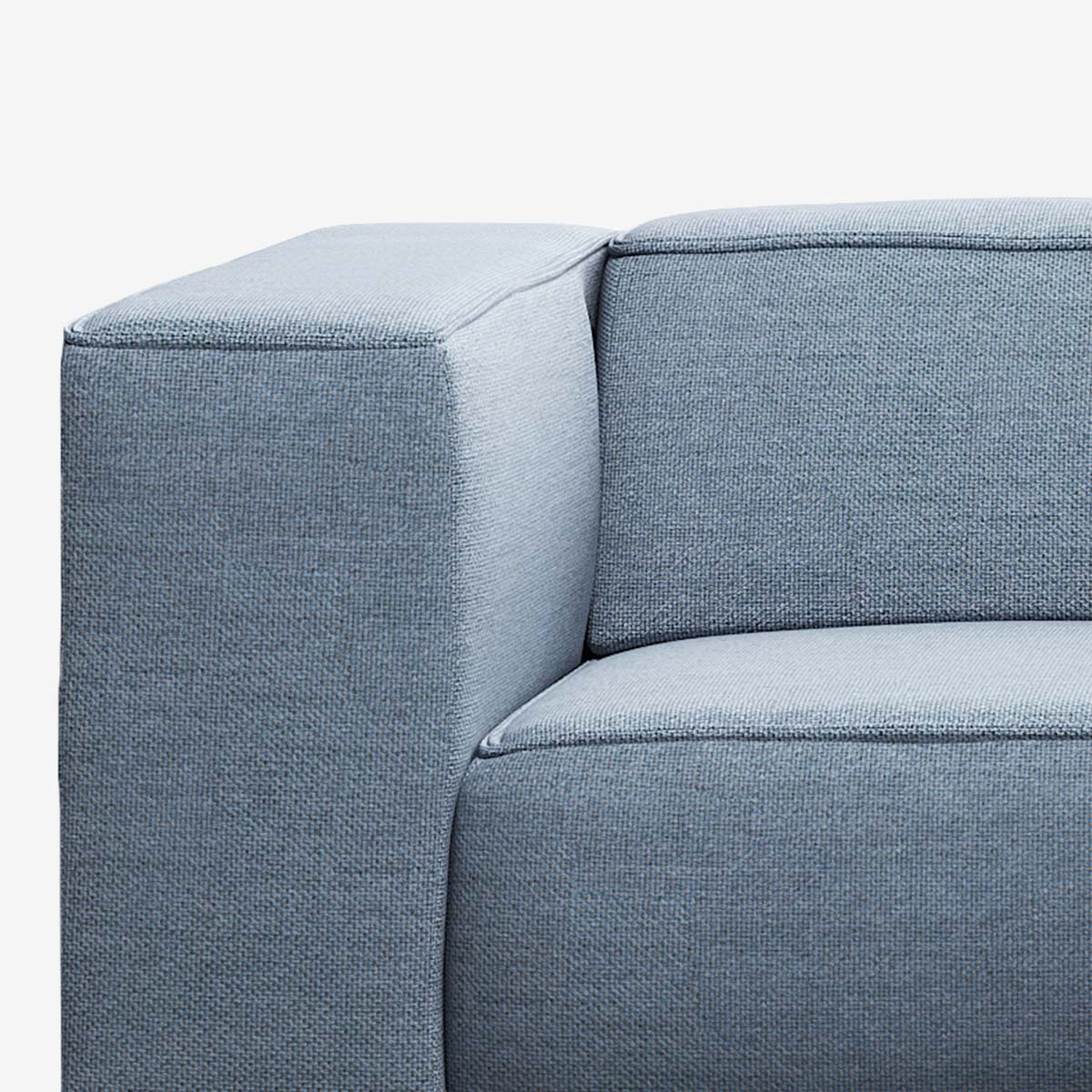 Meester Sofa linke Armlehne Nantes Carbon Sky Detail