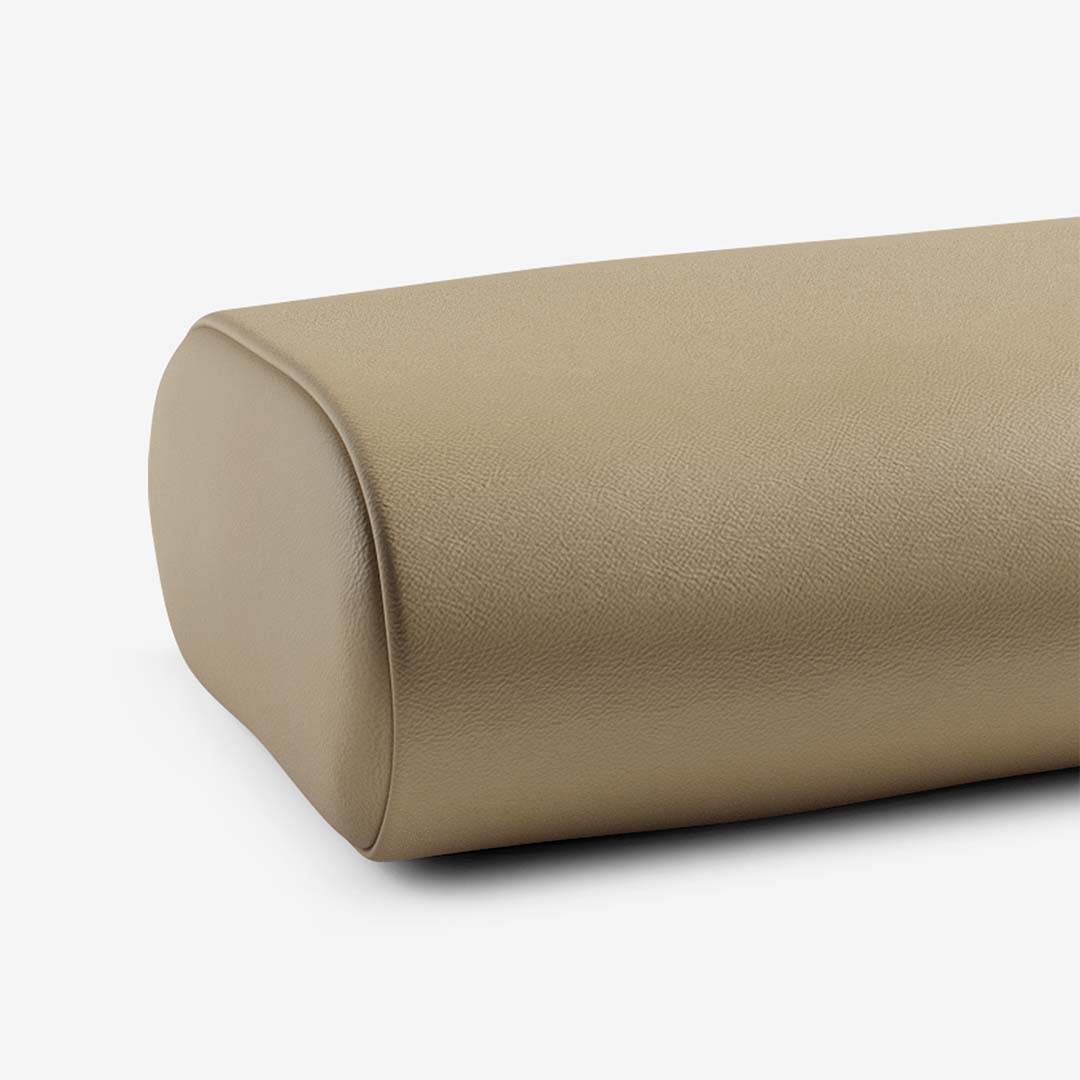 Nackenkissen Leder Sand Detail 01