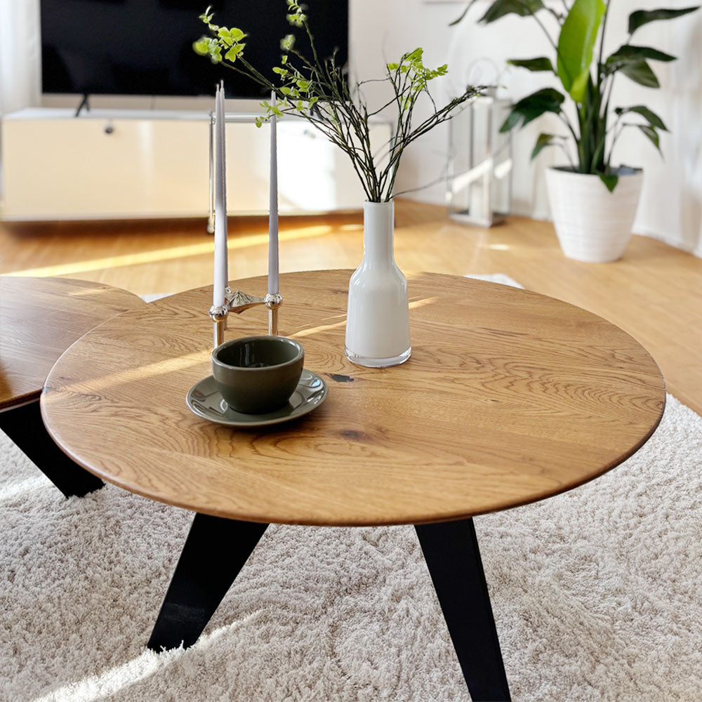 One House by you - Runder Beistelltisch Eiche Hoogland Honey