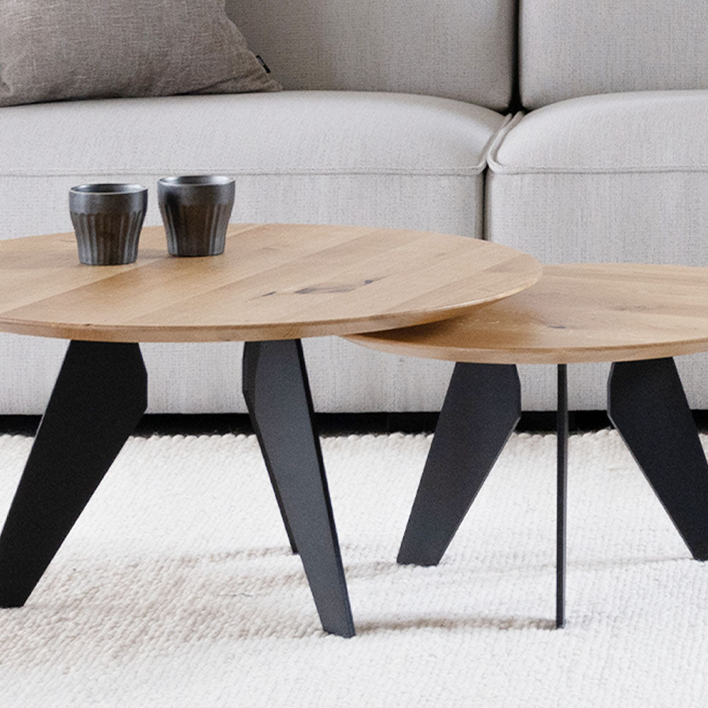 One House by you - Runder Beistelltisch Eiche Hoogland, Natur