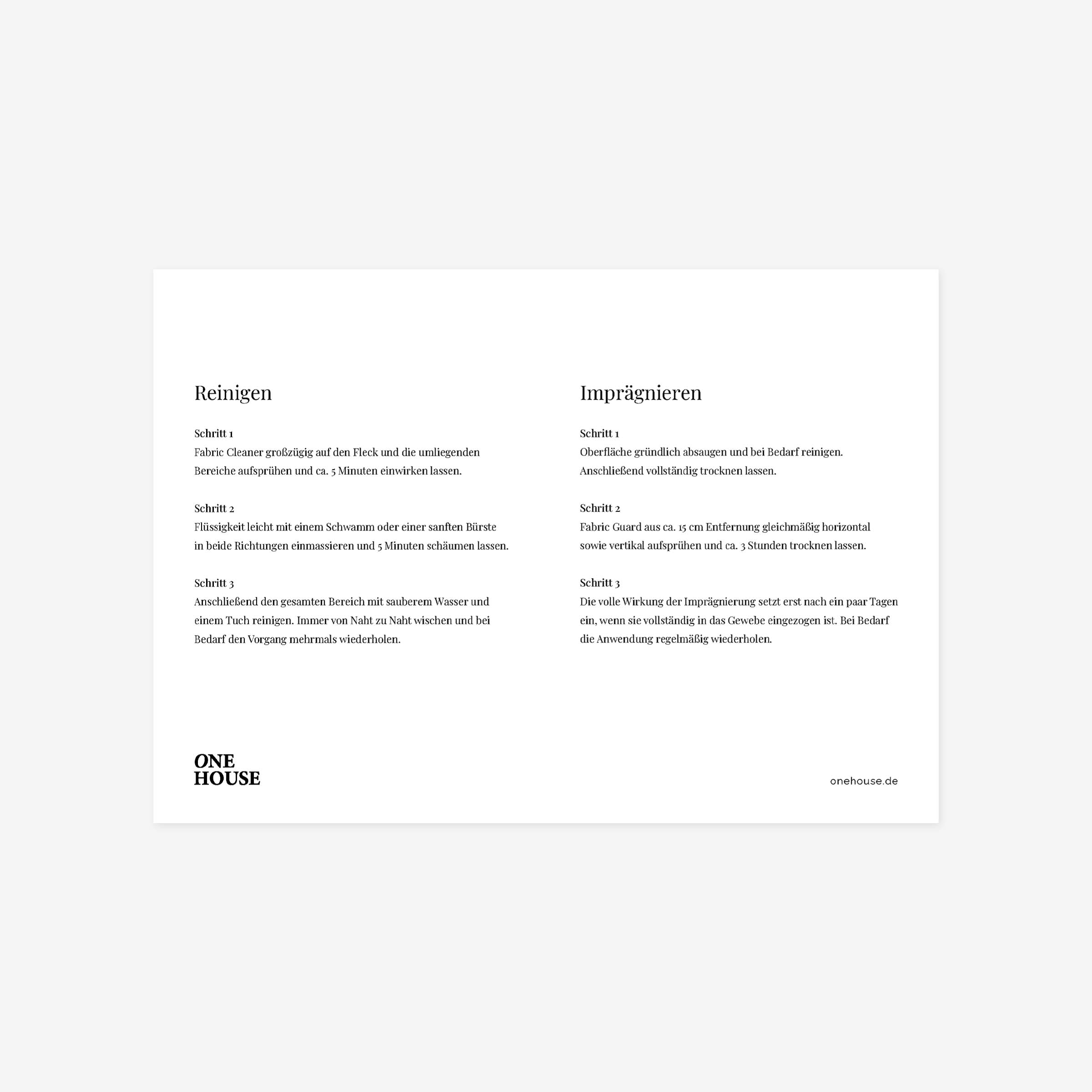 Professionelles Pflegeset für Stoffe