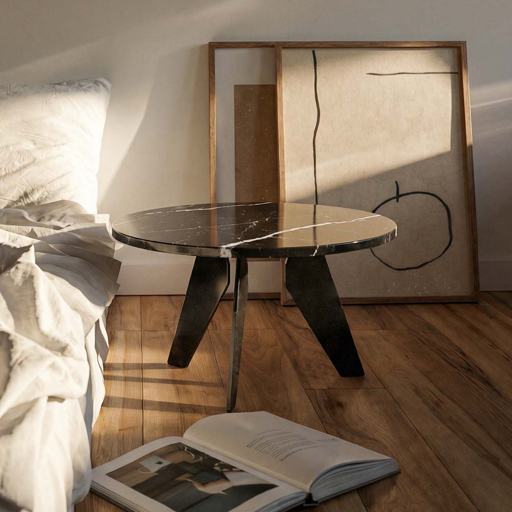 Runder Beistelltisch Marmor Hoogland Eternal Marquina Lookbook