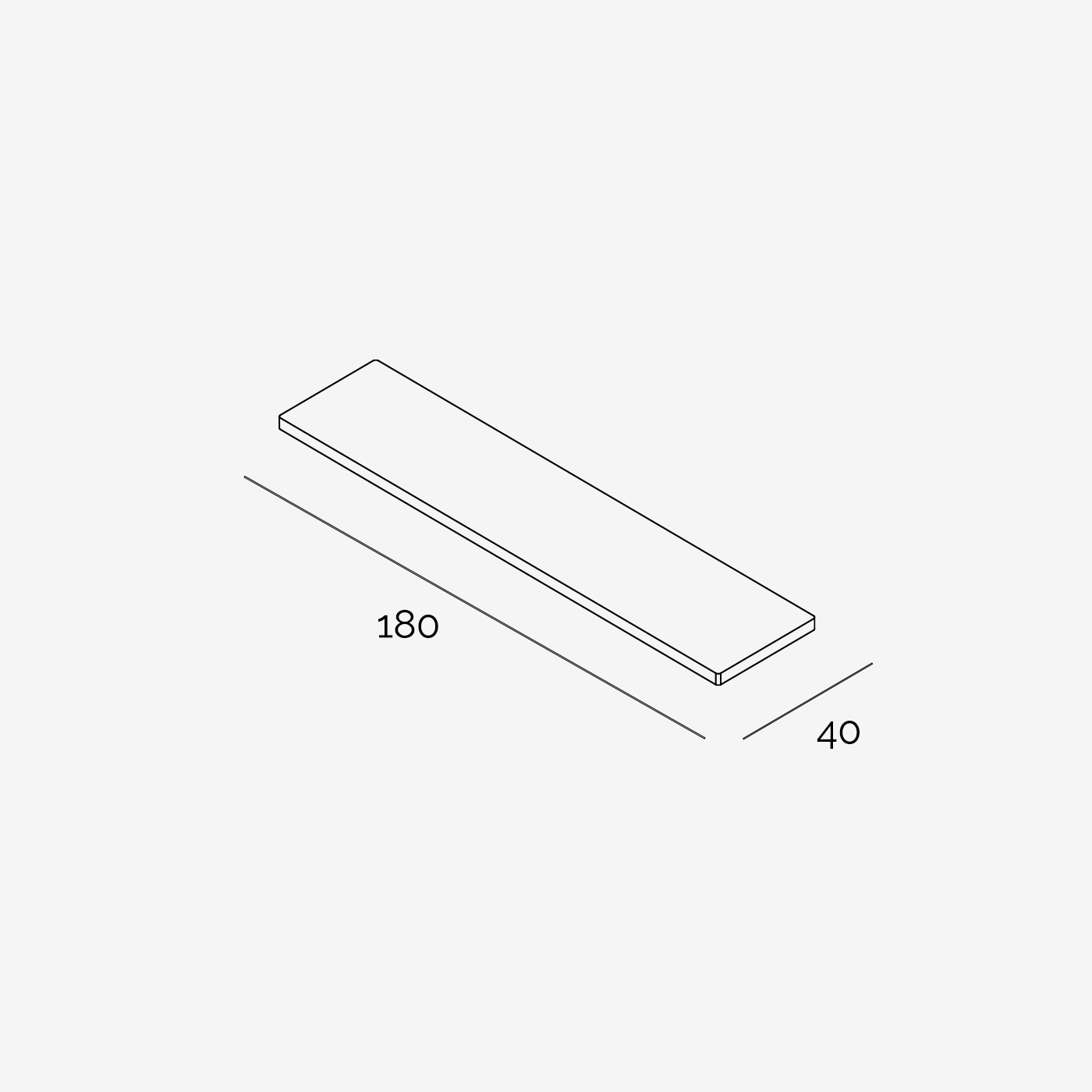 Sitzbank Sitzkissen technische Zeichnung 180x40 cm