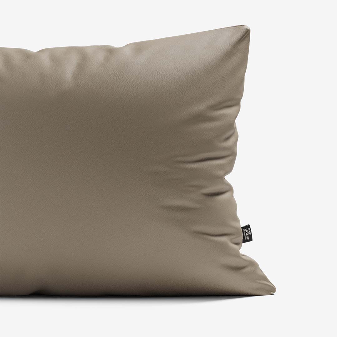 Sofa Kissen 40x60 cm Leder Truffle Detail 01