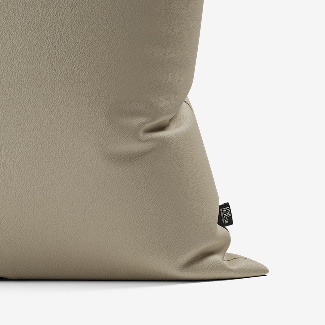 Sofa Kissen 50x50 cm Leder Ivory Detail 01