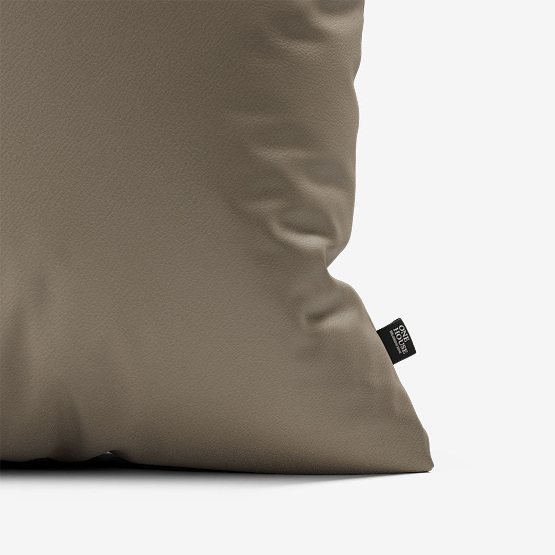 Sofa Kissen 50x50 cm Leder Truffle Detail 01