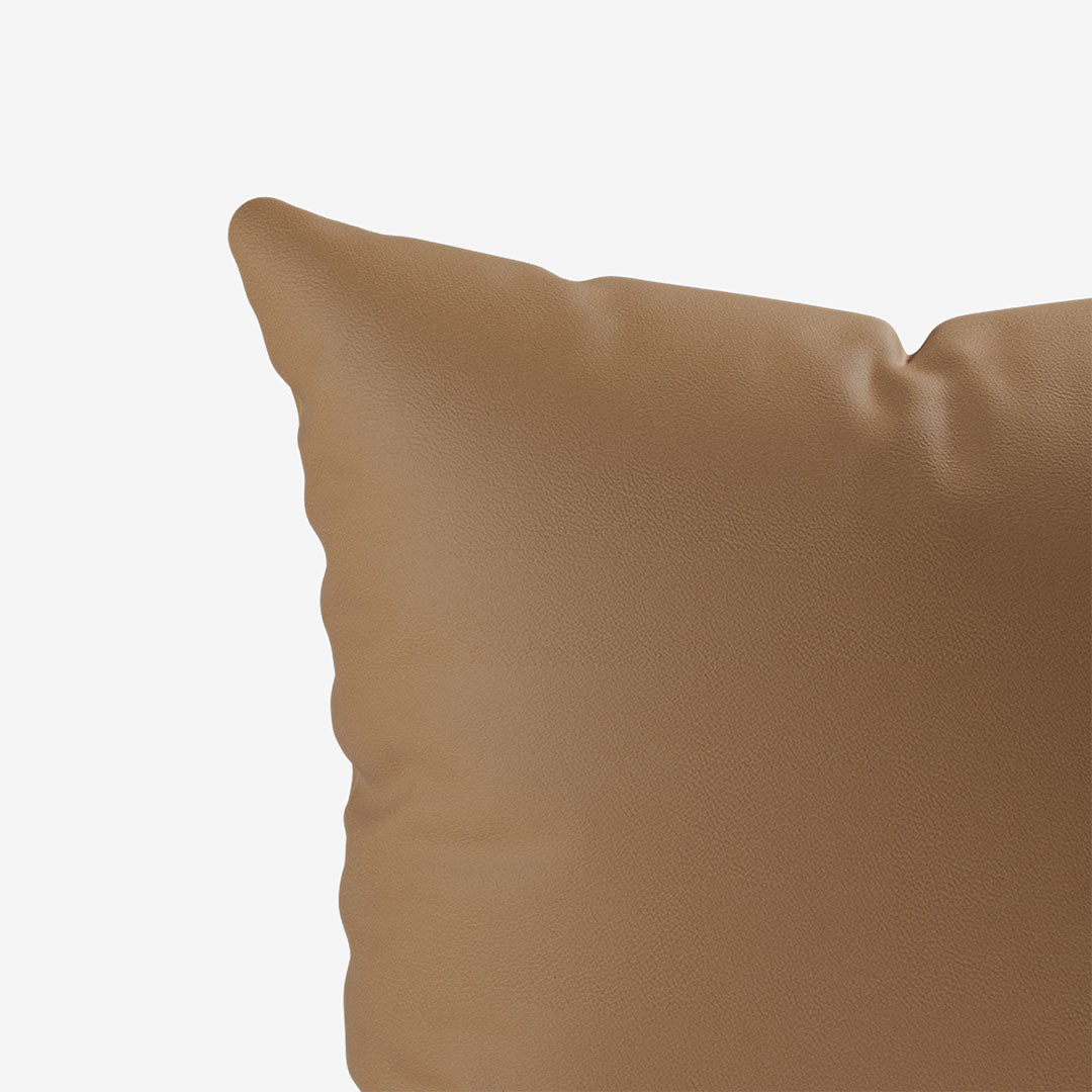 Sofa Kissen 50x50 cm Leder Walnut Detail 02