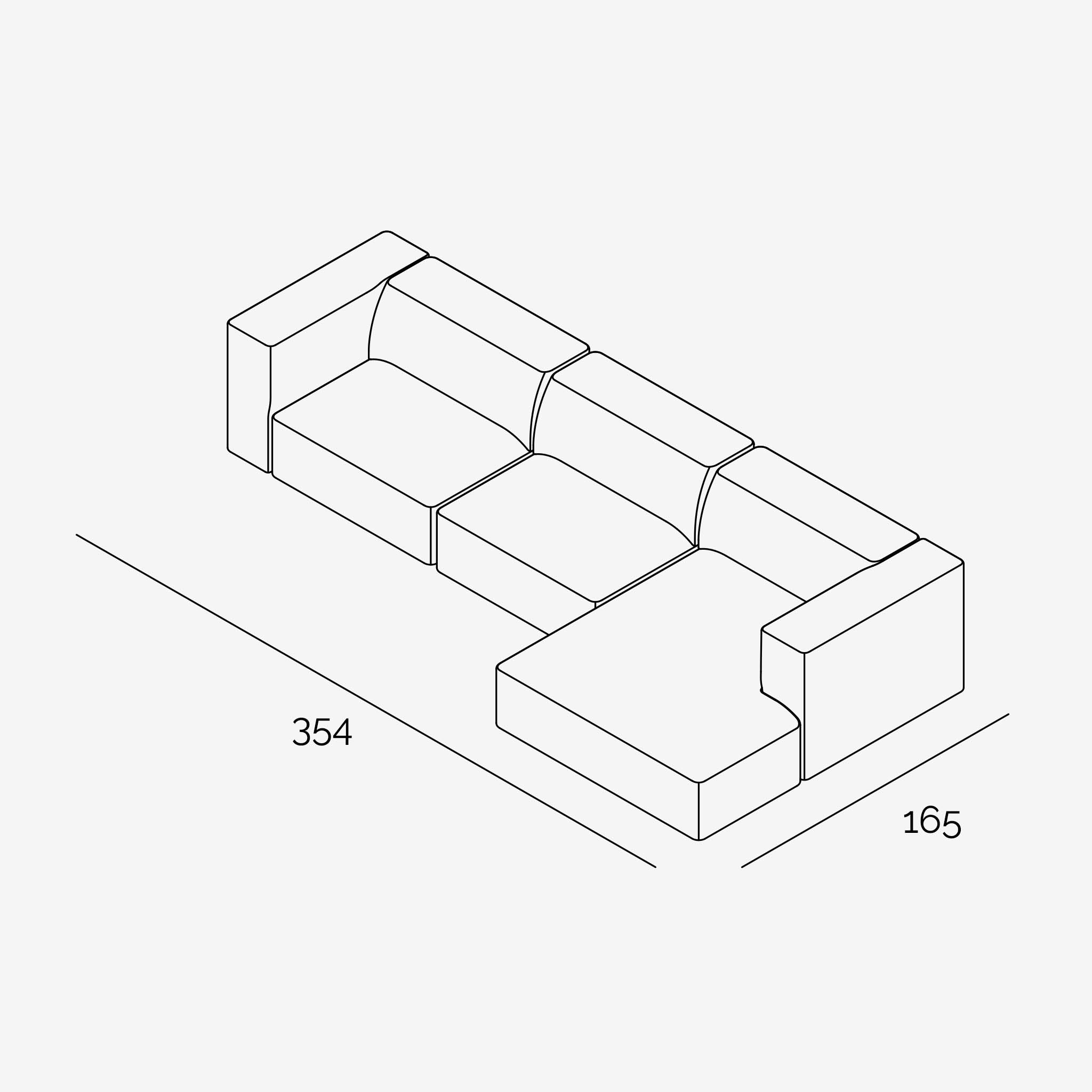 Meester Sofa 354x165